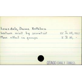 Lonsdale, Dame Kathleen