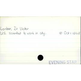 Lorber, Dr Victor