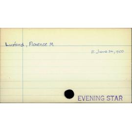 Luxford, Florence M