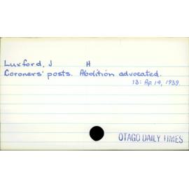Luxford, J H