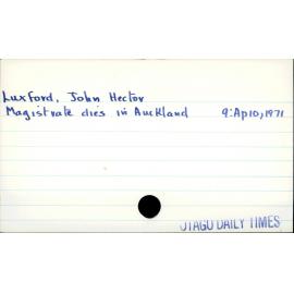 Luxford, John Hector
