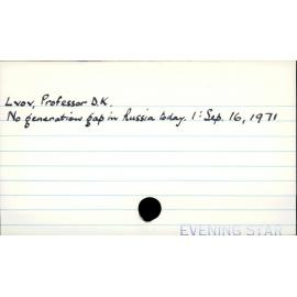 Lvov, Professor D.K.