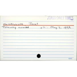 McCallum, Janet