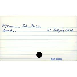 McCallum, John Baird