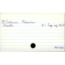McCallum, Malcolm