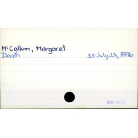 McCallum, Margaret