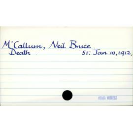 McCallum, Neil Bruce