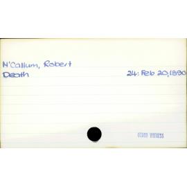 McCallum, Robert