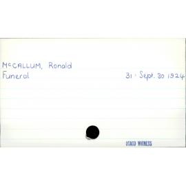 McCallum, Ronald