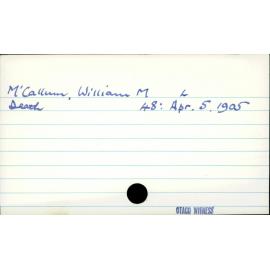 McCallum, William M. L.