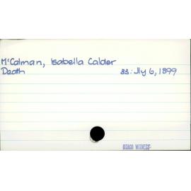 McCalman, Isabella Calder