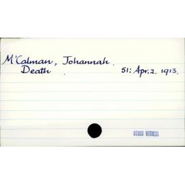 McCalman, Johannah