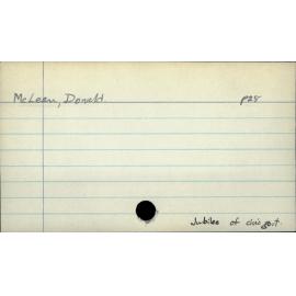 McLean, Donald