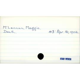 M' Lennan, Maggie