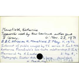 Mansfield, Katherine