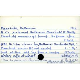 Mansfield, Katherine