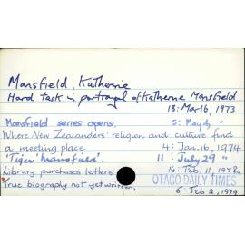 Mansfield, Katherine