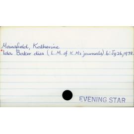 Mansfield, Katherine