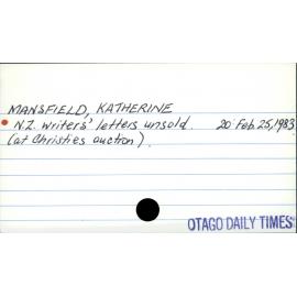 Mansfield, Katherine
