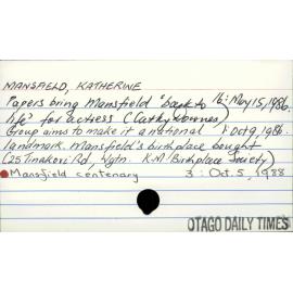 Mansfield, Katherine