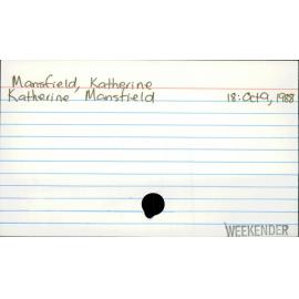 Mansfield, Katherine