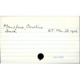 Mansford, Caroline