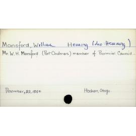 Mansford, William     Henning (also : Hemming)