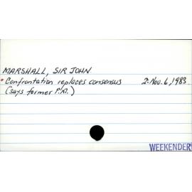 Marshall, Sir John