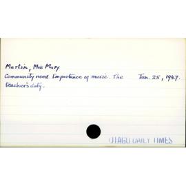 Martin, Mary