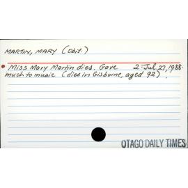 Martin, Mary