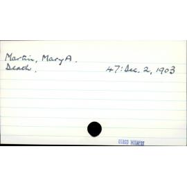 Martin, Mary A.