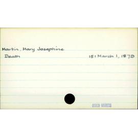 Martin, Mary Josephine
