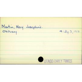 Martin, Mary Josephine