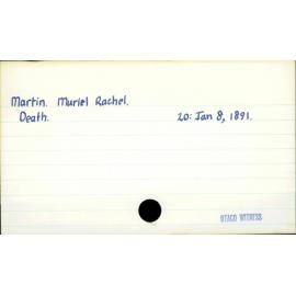 Martin, Muriel Rachel