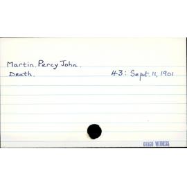 Martin, Percy John