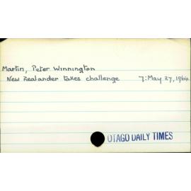 Martin, Peter Winnington