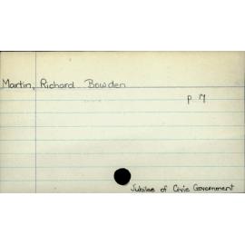 Martin, Richard Bowden