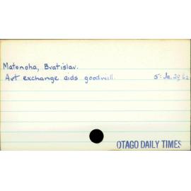 Matonoha, Bratislav.