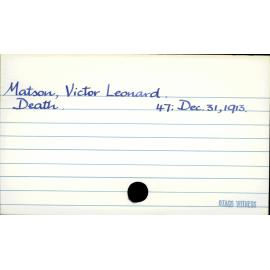Matson, Victor Leonard