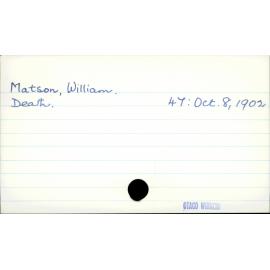 Matson, William.