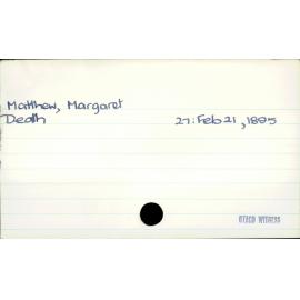 Matthew, Margaret