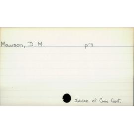 Mawson, D.  M.