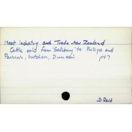 Meat Industry and Trade - New Zealand