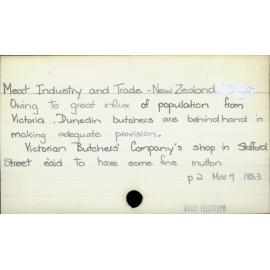 Meat Industry and Trade - New Zealand