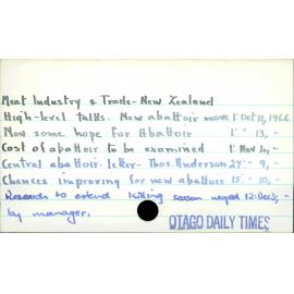 Meat Industry & Trade - New Zealand