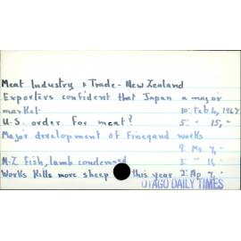 Meat Industry and Trade - New Zealand