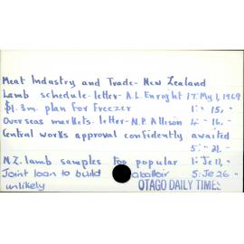Meat Industry and Trade - New Zealand