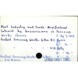 Meat Industry and Trade - New Zealand