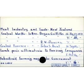 Meat Industry and Trade - New Zealand