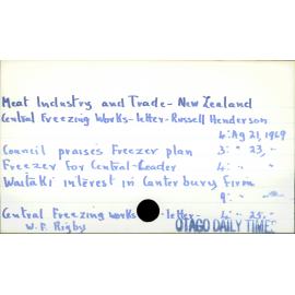 Meat Industry and Trade - New Zealand